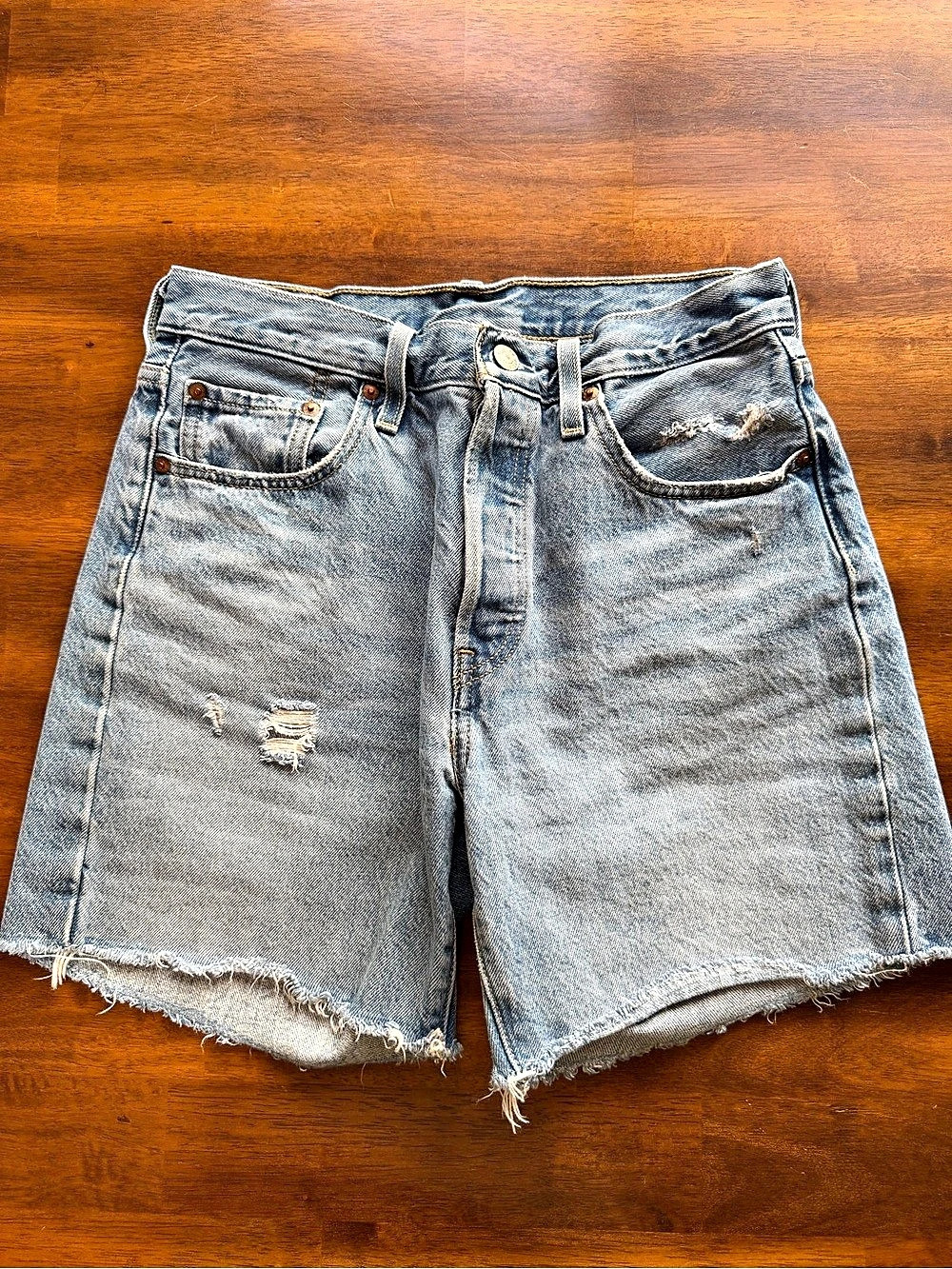 Levi's 501 Original Fit High Rise Cut Off Denim Shorts Original Fit High Rise